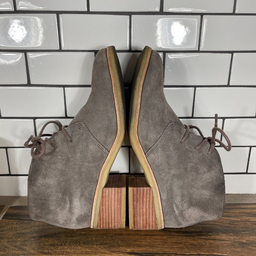 Clarks Originals Phenia Carnaby Womens Size 8 Shoes Grey Suede Ankle Boot - Picture 6 of 13